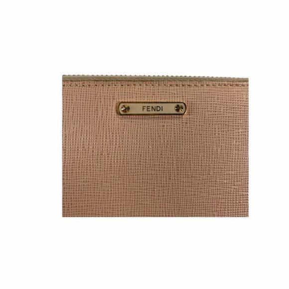 Authentic Fendi Wallet Long Hardware Blush Pink Leather Used Vintage - Picture 8 of 9